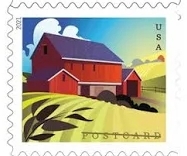 Barn Postcard Rate USPS Postage Stamps Sheet of 20 US Postal First Class American History Wedding Celebration Anniversary (20 Stamps), Multicolor